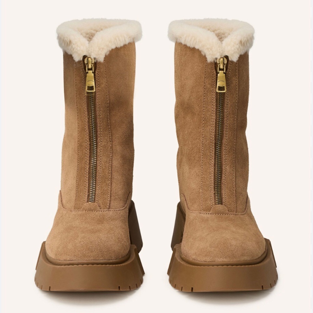 Women's Coach Leah Shearling Lined Platform Boots